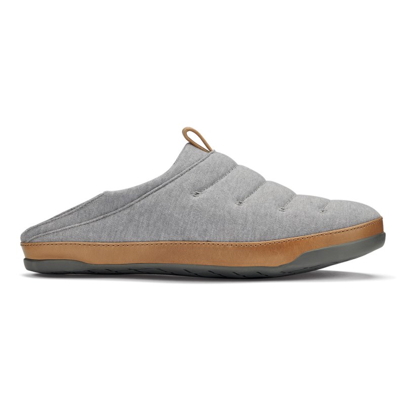 Olukai Mahana Mens Slippers Grey / Brown Canada | S7V-8592