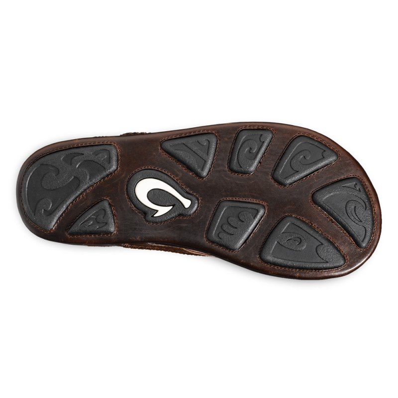 Olukai Mea Ola Mens Beach Sandals Dark Brown Canada | E6R-2003