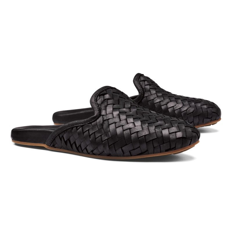 Olukai Mi'i Womens Slip On Shoes Black Canada | A7E-7150