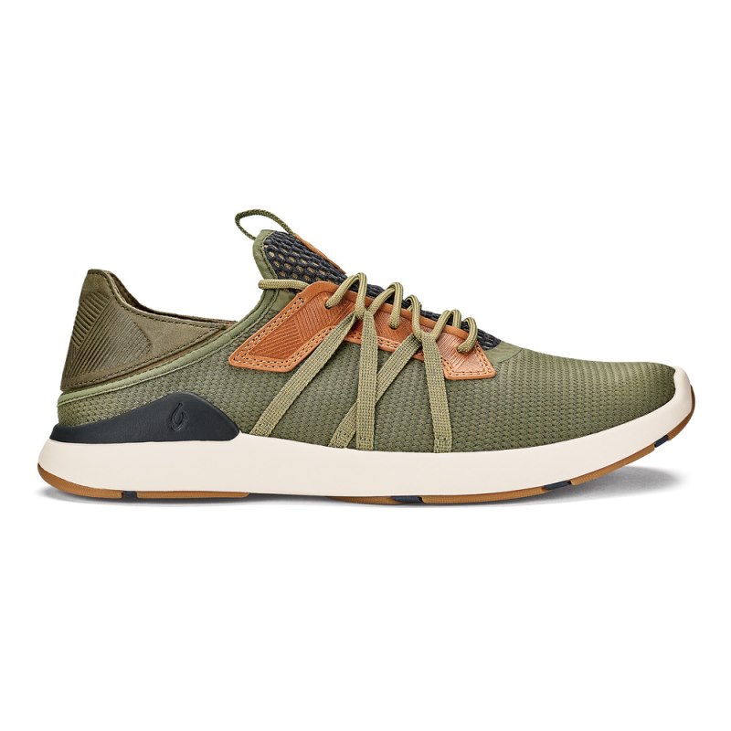 Olukai Mio Lī Mens Athletic Shoes Olive / Orange Canada | R7U-3852