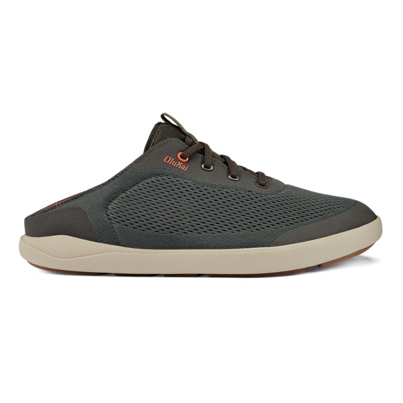 Olukai Moku Pae Mens Boat Shoes Olive / Orange Canada | Y8P-3791