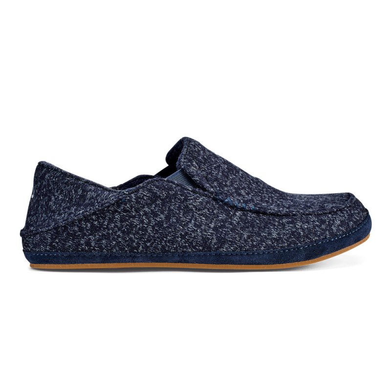 Olukai Moloā Hulu Mens Slippers Blue Canada | D2R-6571