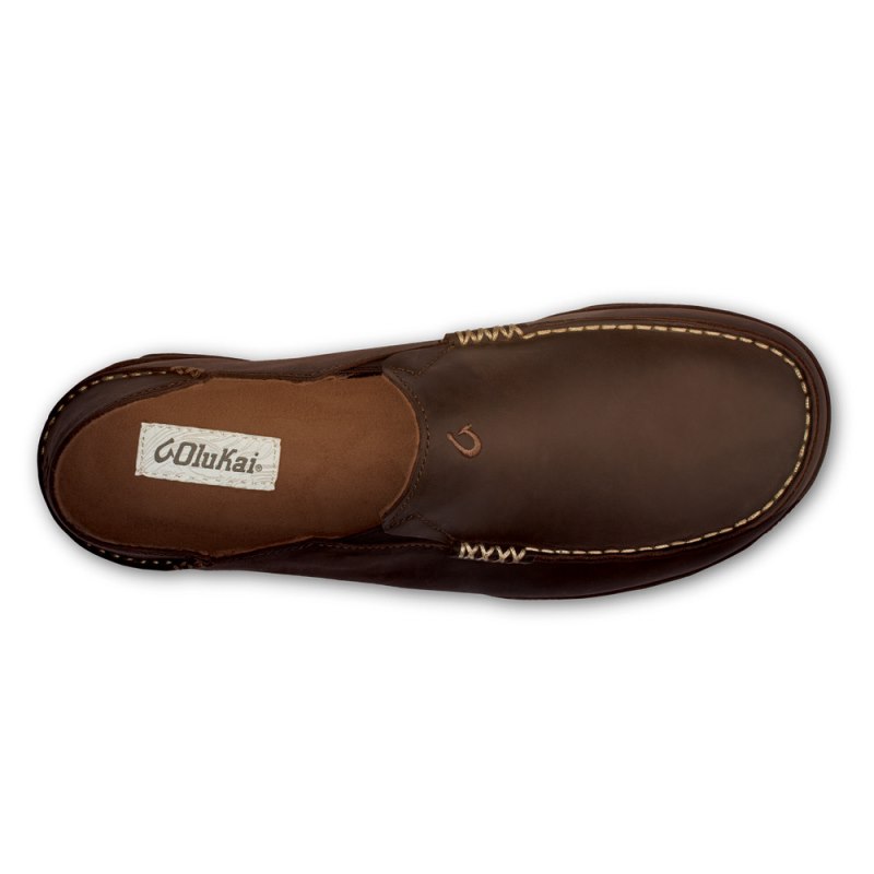 Olukai Moloā Mens Slip On Shoes Dark Brown Canada | F8I-1463