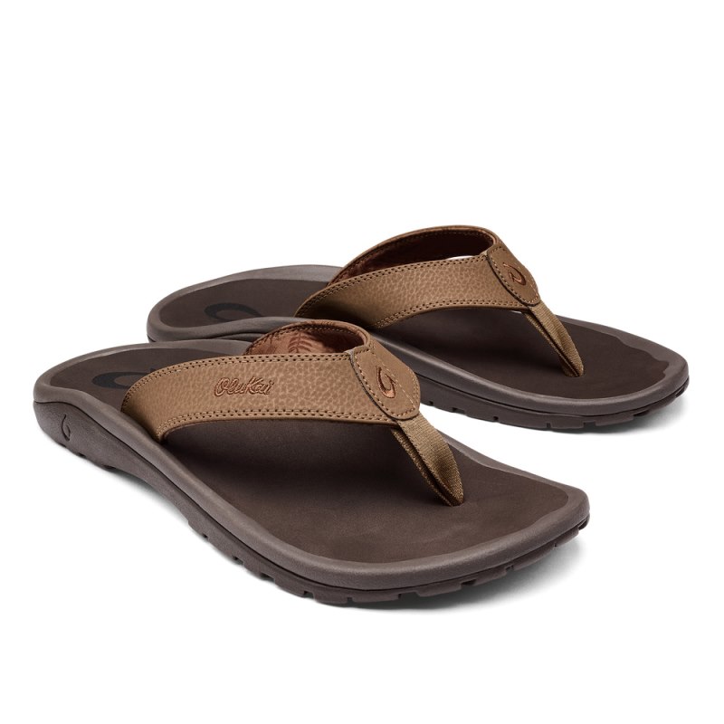 Olukai Ohana Mens Beach Sandals Brown / Dark Brown Canada | P6F-7936