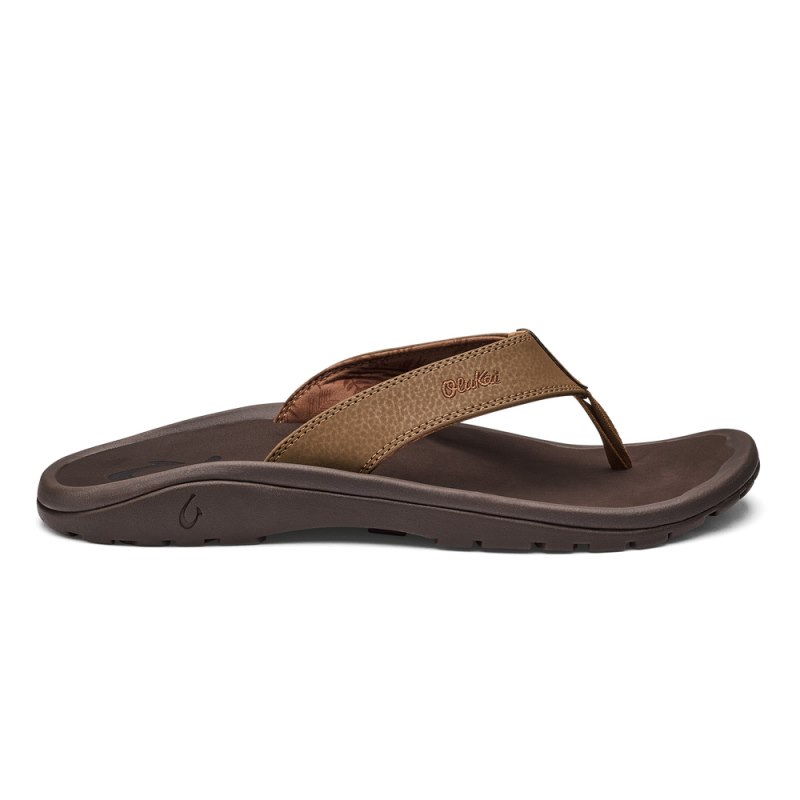 Olukai Ohana Mens Beach Sandals Brown / Dark Brown Canada | P6F-7936