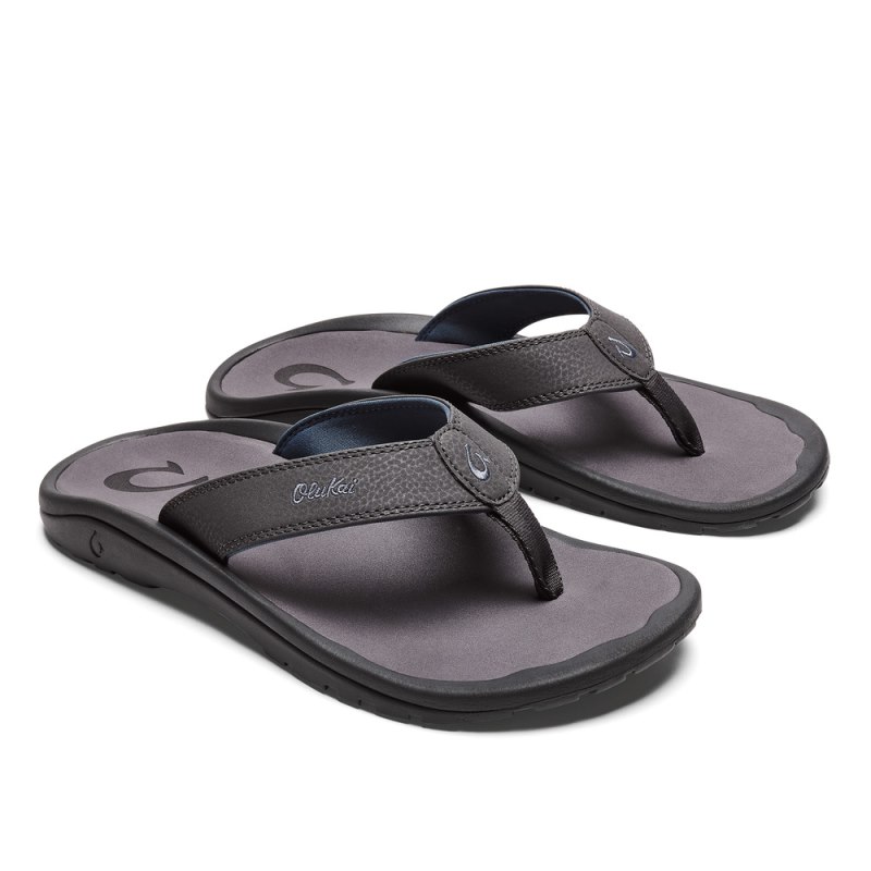 Olukai Ohana Mens Beach Sandals Dark Grey Canada | A6U-4945