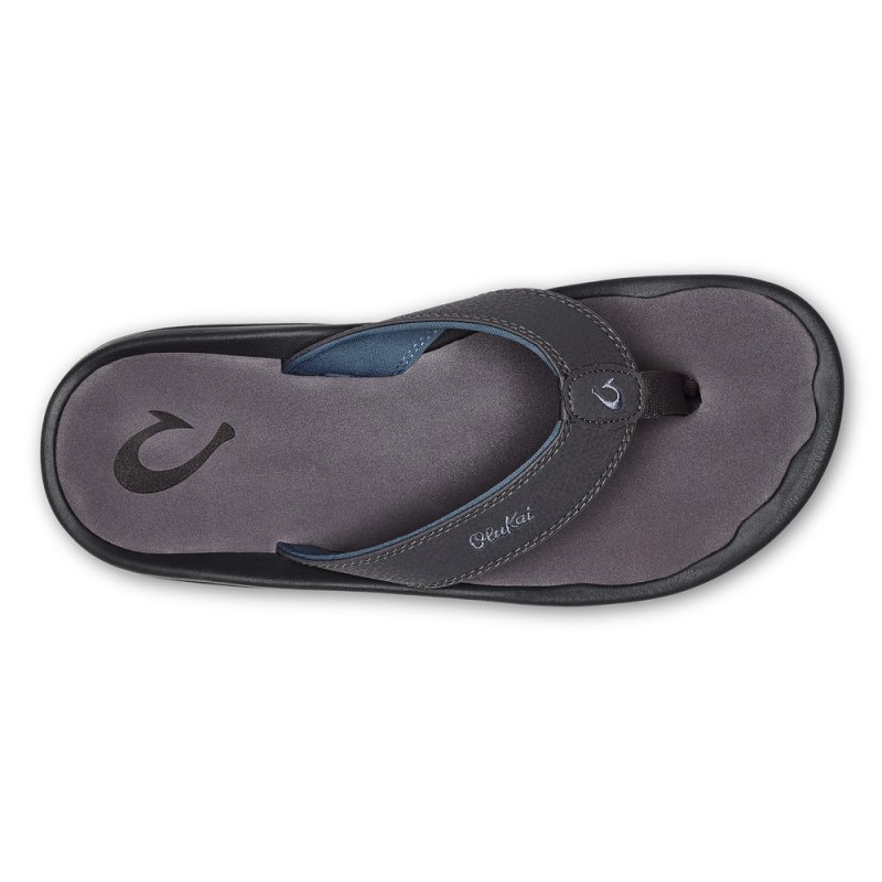 Olukai Ohana Mens Beach Sandals Dark Grey Canada | A6U-4945