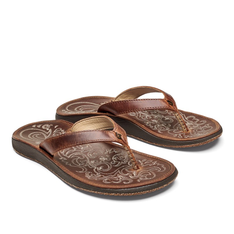 Olukai Paniolo Womens Beach Sandals Brown Canada | G7Q-6397