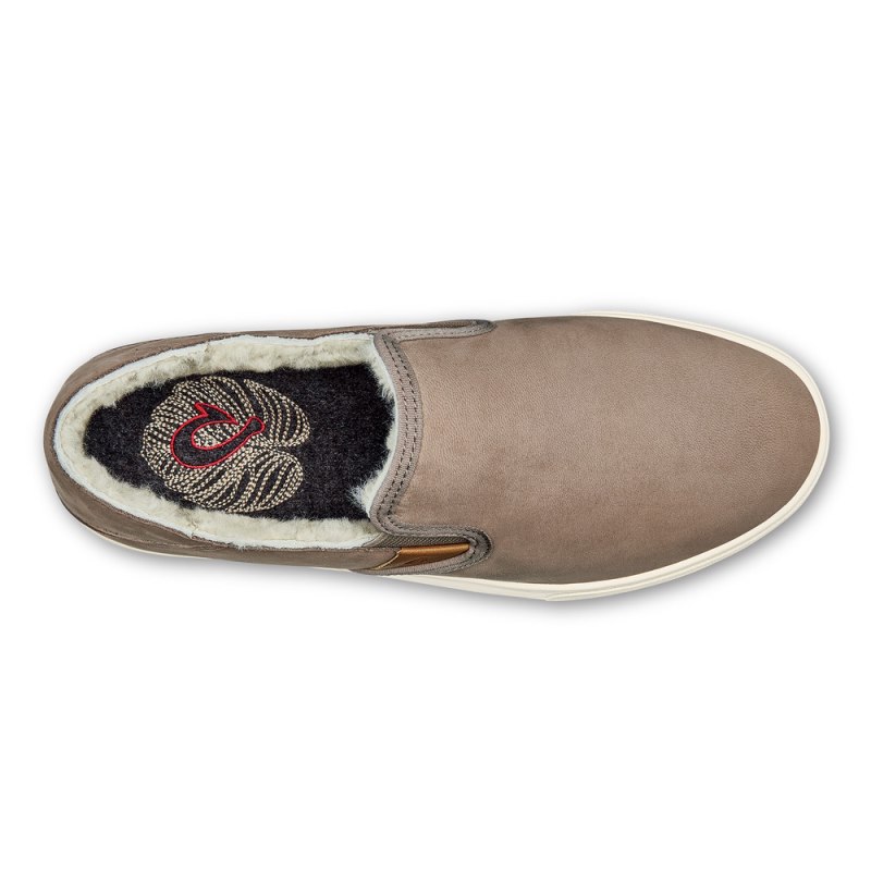 Olukai Pehuea Heu Womens Slip On Shoes Grey Canada | D4W-1246