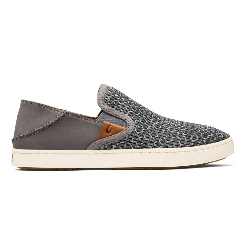 Olukai Pehuea Pa\'i Womens Slip On Shoes Deep Grey / Brown Canada | Y6Y-4146