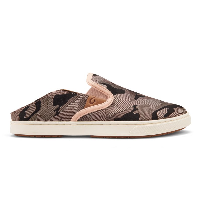 Olukai Pehuea Pa'i Womens Slip On Shoes Pink / Camo Canada | H3X-2543