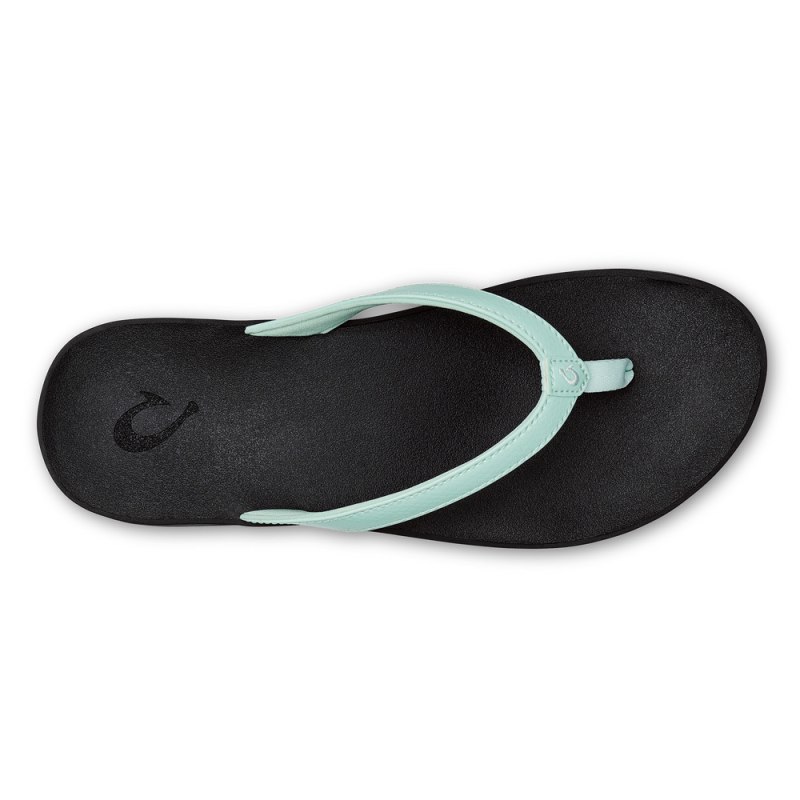 Olukai Puawe Womens Beach Sandals Green / Black Canada | K5V-9444