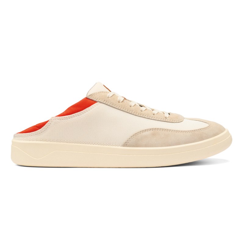 Olukai Pūnini Mens Sneakers Off White / Orange Canada | Q5A-2953