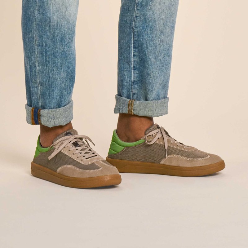 Olukai Pūnini Mens Sneakers Olive / Lemon Canada | F8A-7974