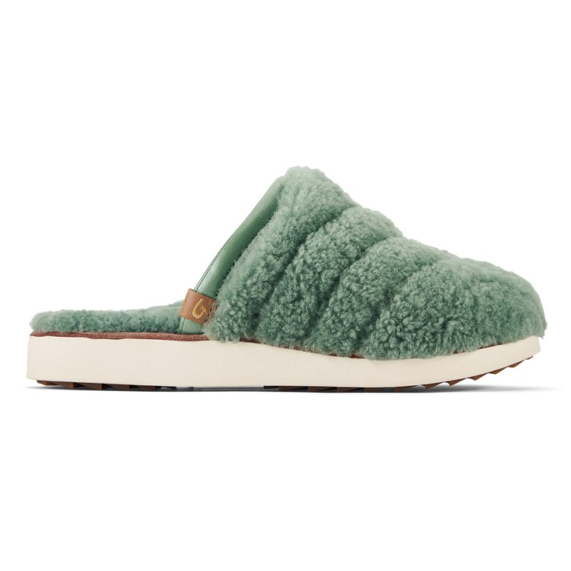 Olukai Pūpū Mua Womens Slippers Green Canada | B1W-8541