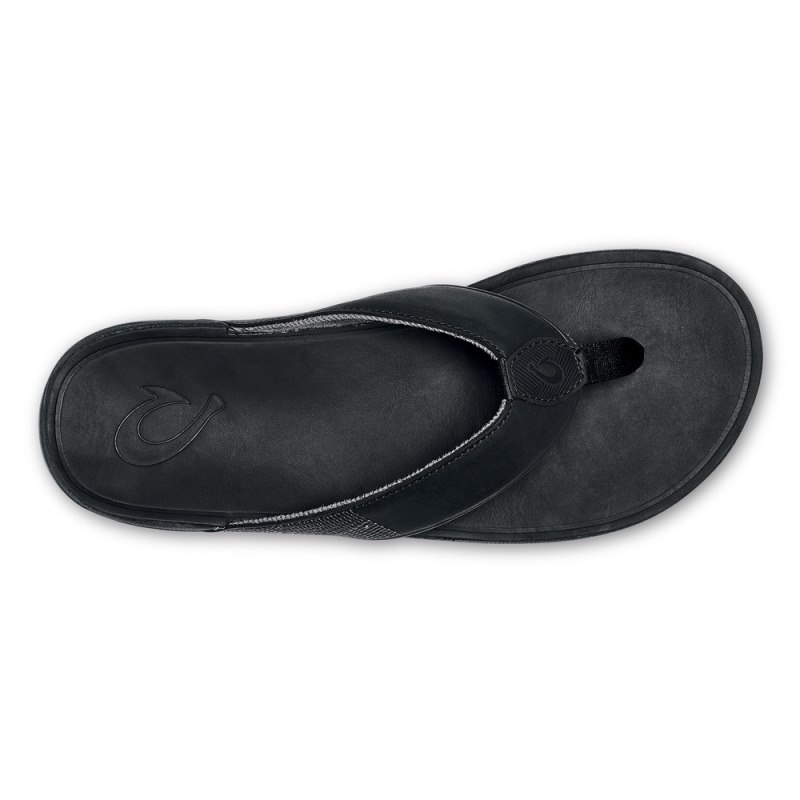 Olukai Tuahine Mens Beach Sandals Black Canada | L3Q-5481