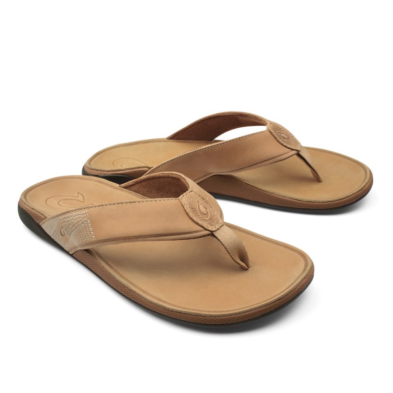 Olukai Tuahine Mens Beach Sandals Gold Brown Canada | Y2W-2010