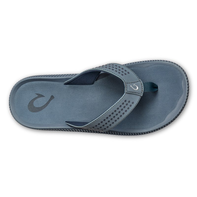 Olukai Ulele Mens Beach Sandals Grey Blue Canada | Q4Z-9401