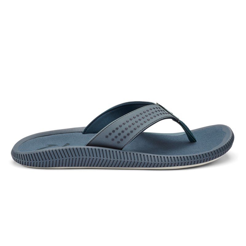 Olukai Ulele Mens Beach Sandals Grey Blue Canada | Q4Z-9401