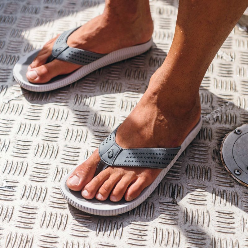 Olukai Ulele Mens Beach Sandals Grey Canada | Q6W-5375