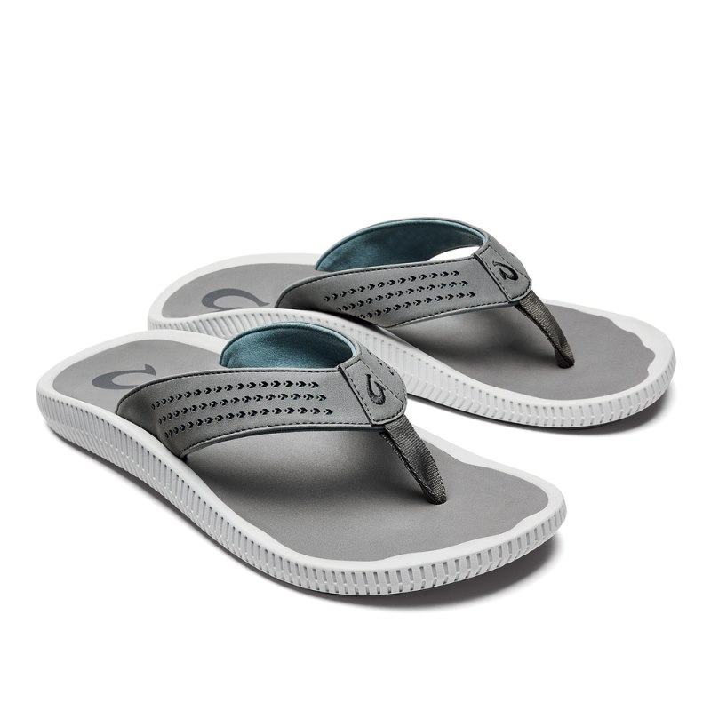 Olukai Ulele Mens Beach Sandals Grey Canada | Q6W-5375