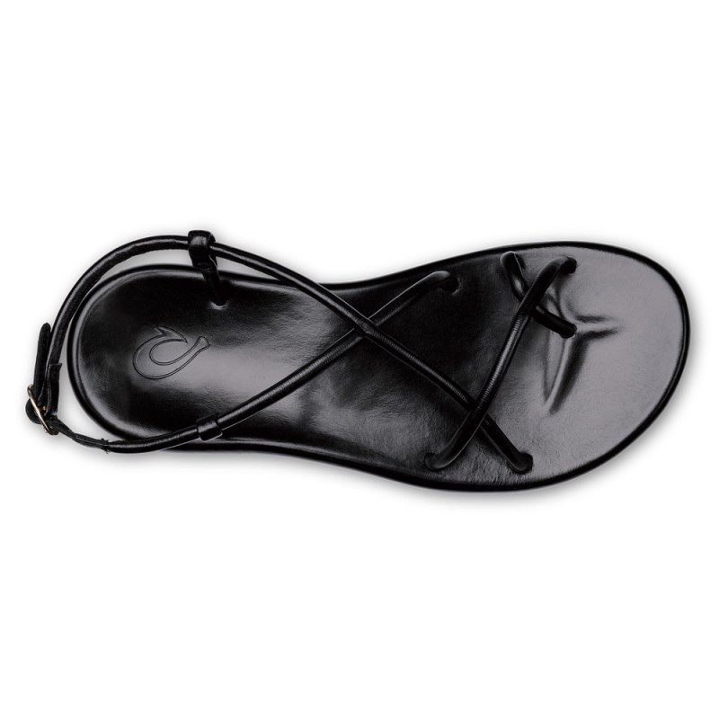 Olukai Waiau Womens Sandals Black Canada | I0L-9609