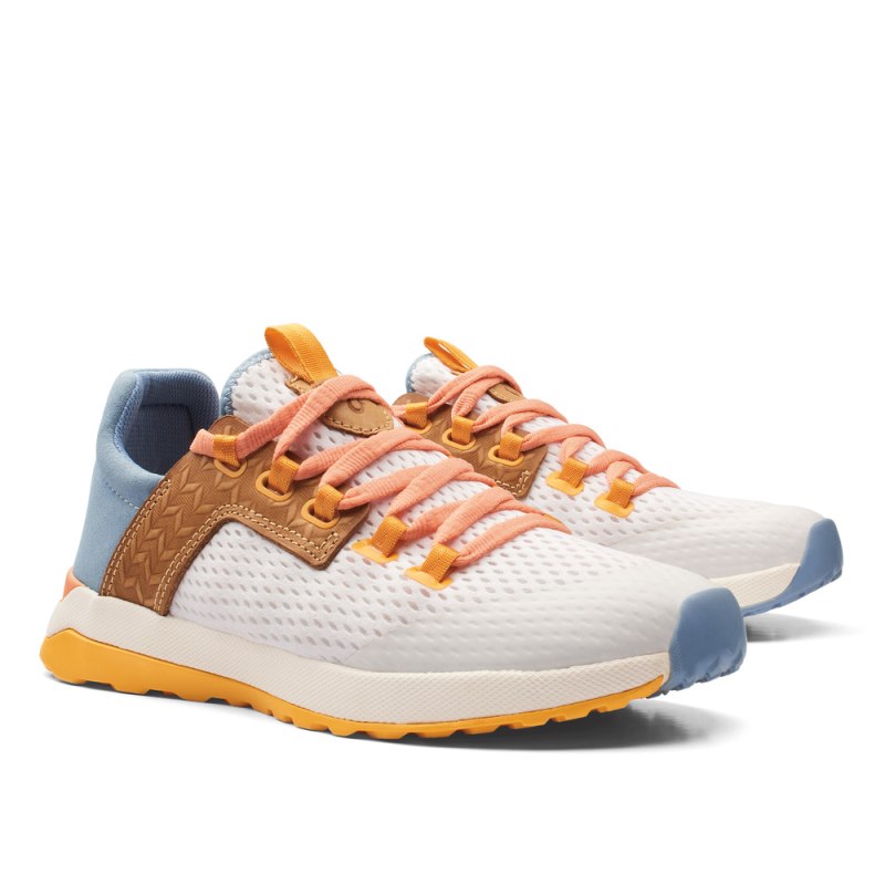 Olukai Wailuku Womens Athletic Shoes Bright White / Orange Canada | D5V-2064